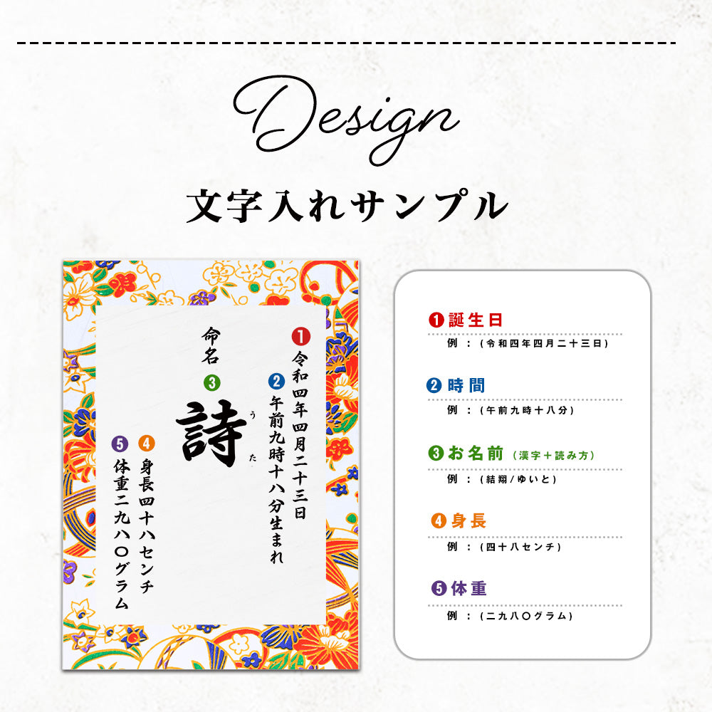 【全4種】 アクリル命名書 出産祝い 内祝い A33-3