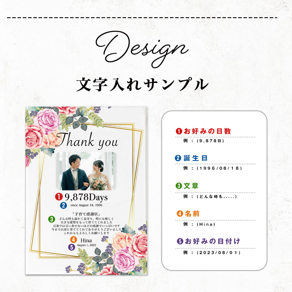 【全4種】 アクリル感謝状 子育て感謝状 ウエディング 贈呈用 A32