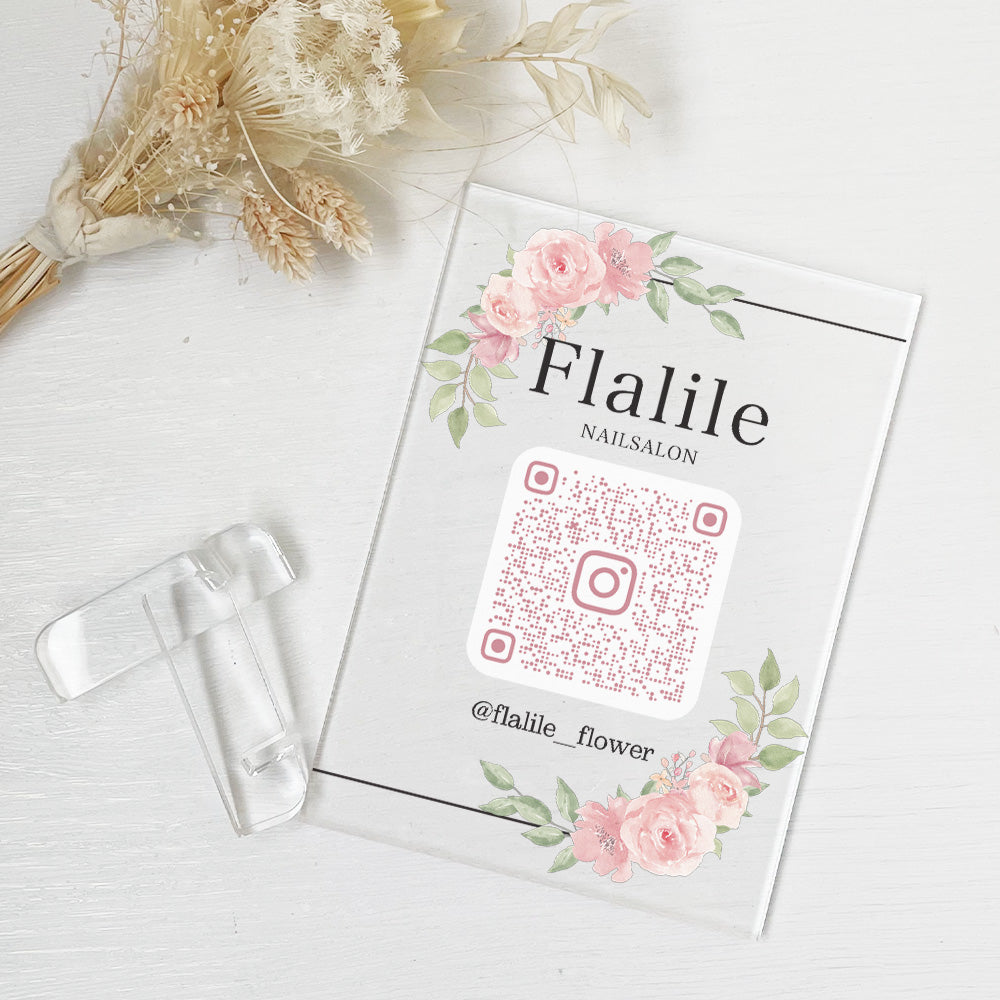 【全4デザイン】卓上アクリルQRプレート QRコード 受付 読み込み インテリア 開店祝い  A35