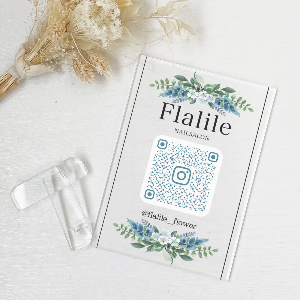 【全4デザイン】 卓上アクリルQRフレーム QRコード 飾る 読み込み インテリア 周年祝い  A35-2