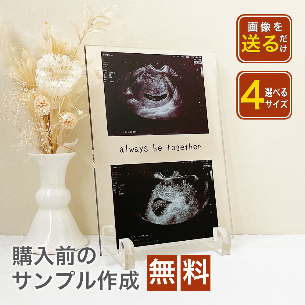 エコー写真 出産 思い出 アクリルパネル #A05-1
