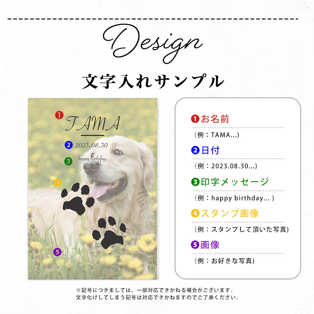 ペット 肉球デザイン アクリルプレート アクリルパネル 犬 猫 #A50-1