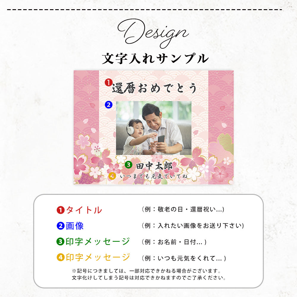 アクリルパネル 長寿祝い  和柄デザイン #A51-2