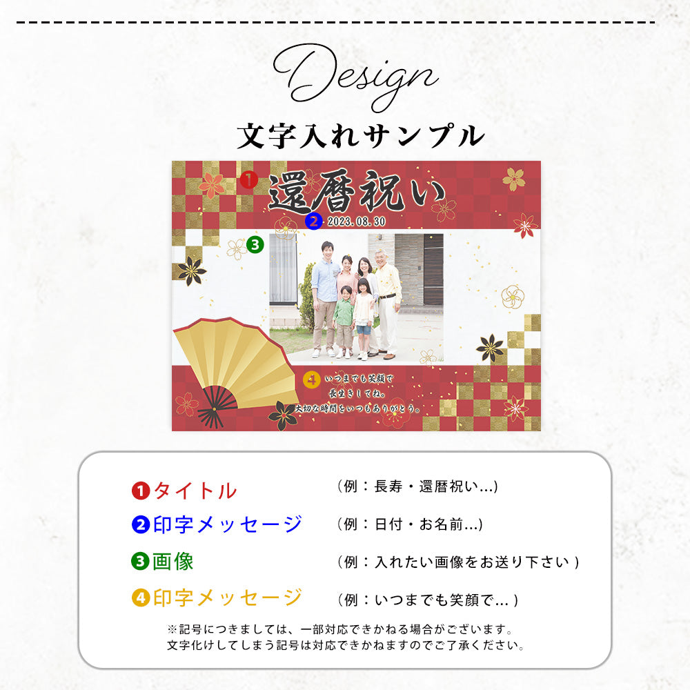 アクリルパネル 長寿祝い 和柄デザイン #A51