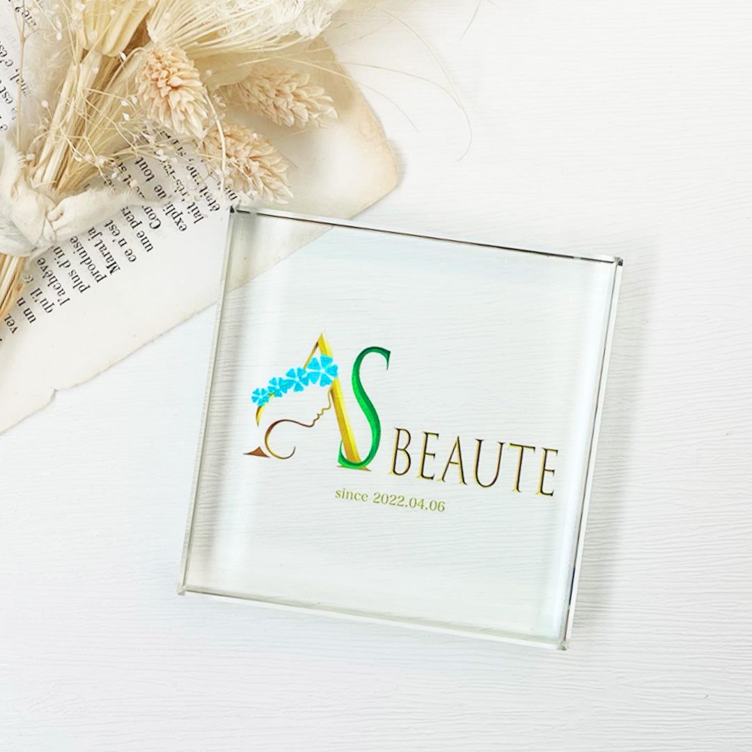 ロゴデザイン 開店祝い 周年祝い 記念品 ガラスブロック #C11-1