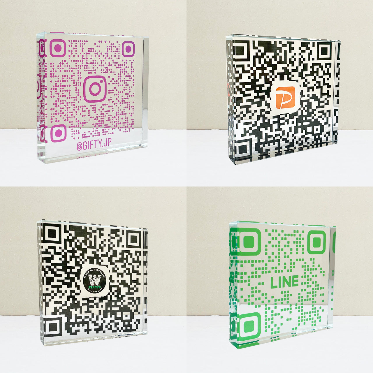 ロゴデザイン 開店祝い 周年祝い 記念品 ガラスブロック #C11-1