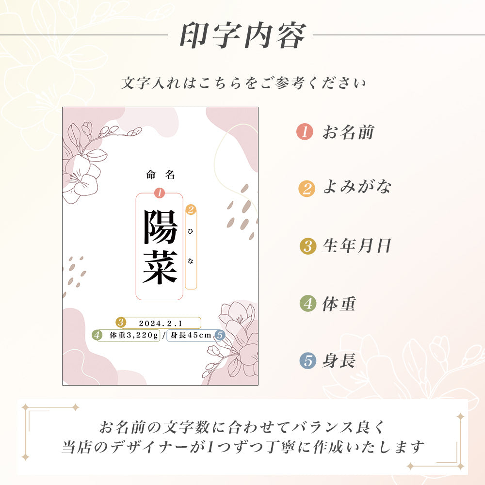 アクリル命名書 #A73