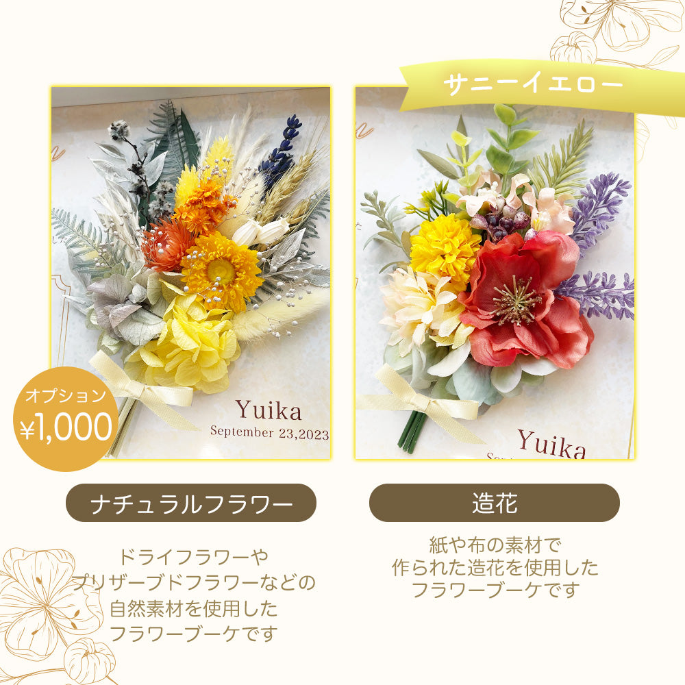 i49-1 子育て感謝状 結婚 結婚式  日数 手作り テンプレート お花 花 花束 フラワー ブーケ  感謝 写真入り フォトフレーム 両親プレゼント 名入れ無料 メッセージ 挙式 披露宴 入籍 親ギフト  ウエディング 韓国風 海外風