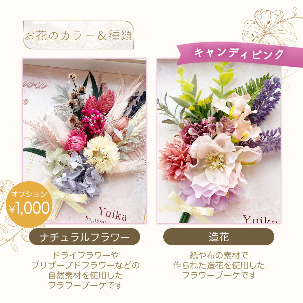 i49-1 子育て感謝状 結婚 結婚式  日数 手作り テンプレート お花 花 花束 フラワー ブーケ  感謝 写真入り フォトフレーム 両親プレゼント 名入れ無料 メッセージ 挙式 披露宴 入籍 親ギフト  ウエディング 韓国風 海外風