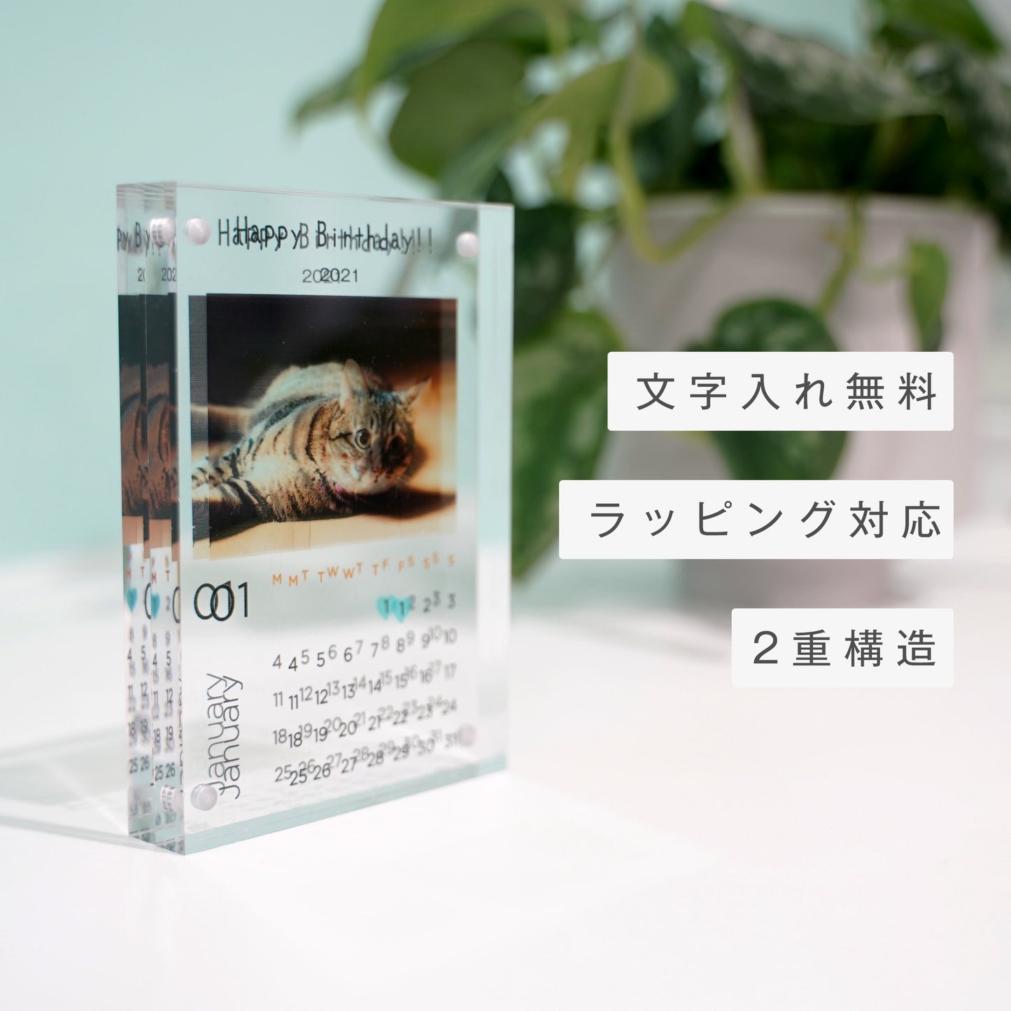 3Dアクリル カレンダー #E02