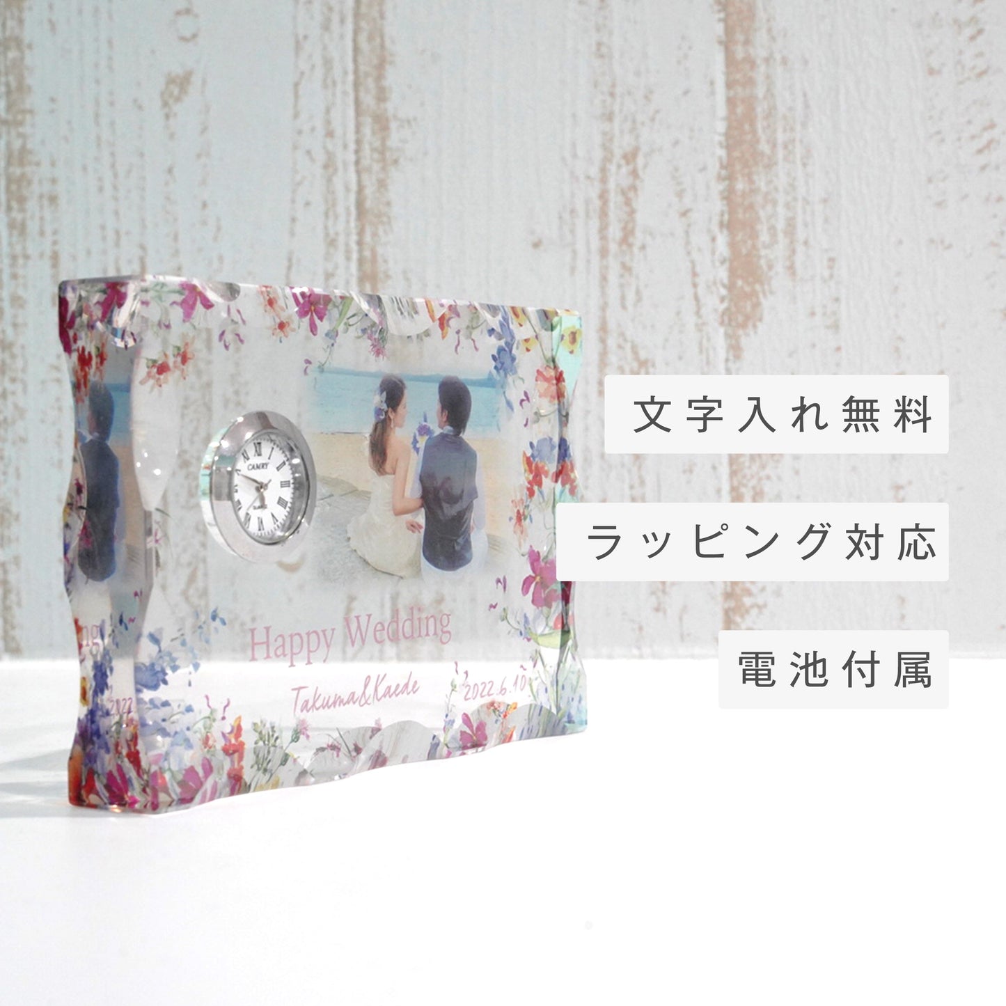ガラス置き時計 #G03