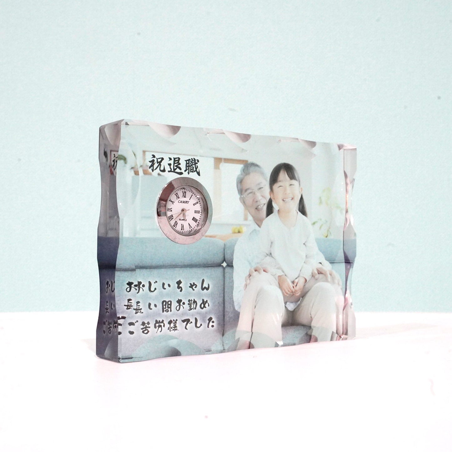 ガラス置き時計 #G05