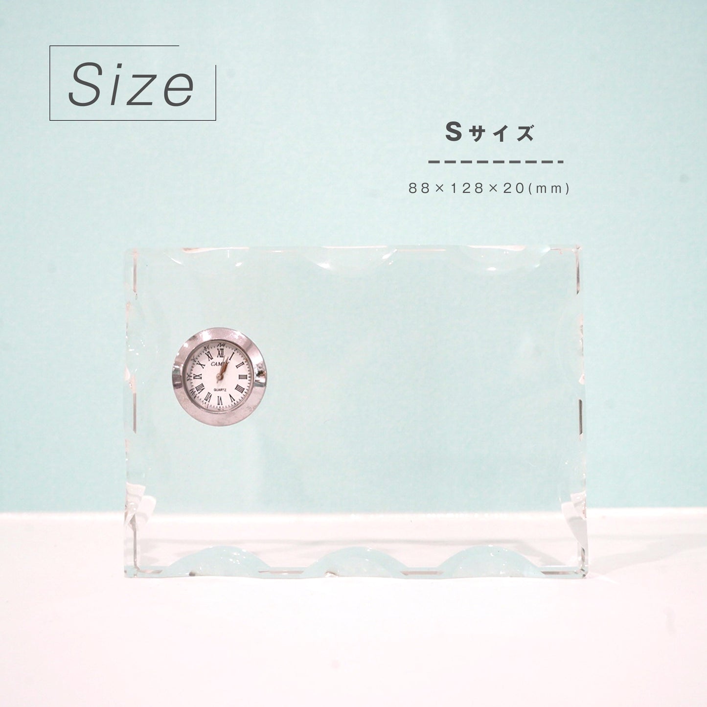 ガラス置き時計 #G05