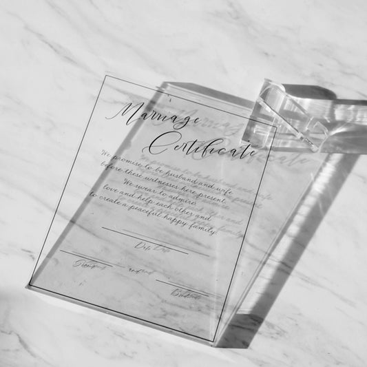 アクリル結婚証明書 【wd-b】