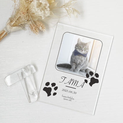 ペット　肉球デザイン　アクリルプレート　アクリルパネル　犬　猫　 #A50