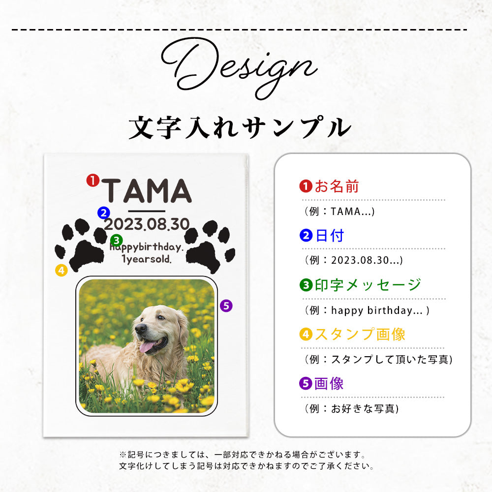 ペット　肉球デザイン　アクリルプレート　アクリルパネル　犬　猫　 #A50-2