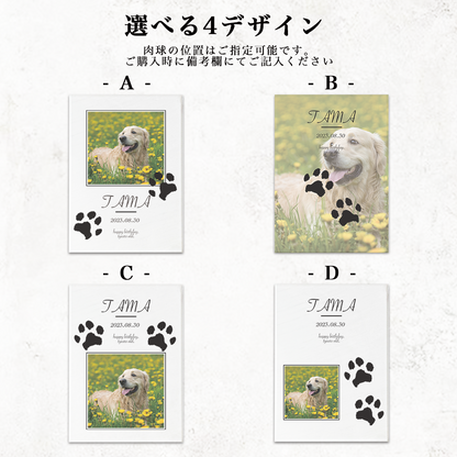 ペット　肉球デザイン　アクリルプレート　アクリルパネル　犬　猫　 #A50-2